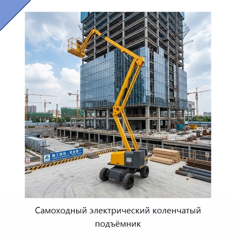 Самоходный электрический коленчатый подъёмник