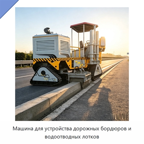 Машина для устройства дорожных бордюров и водоотводных лотков
