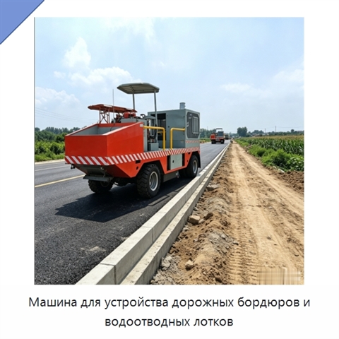 Машина для устройства дорожных бордюров и водоотводных лотков