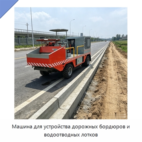 Машина для устройства дорожных бордюров и водоотводных лотков