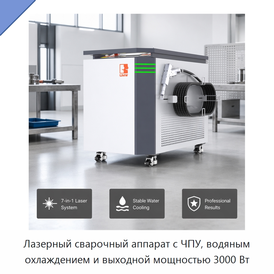 Лазерный сварочный аппарат с ЧПУ, водяным охлаждением и выходной мощностью 3000 Вт — Установки лазерной сварки