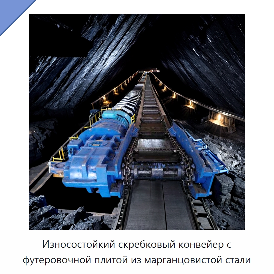 Износостойкий скребковый конвейер с футеровочной плитой из марганцовистой стали — Горнодобывающее оборудование