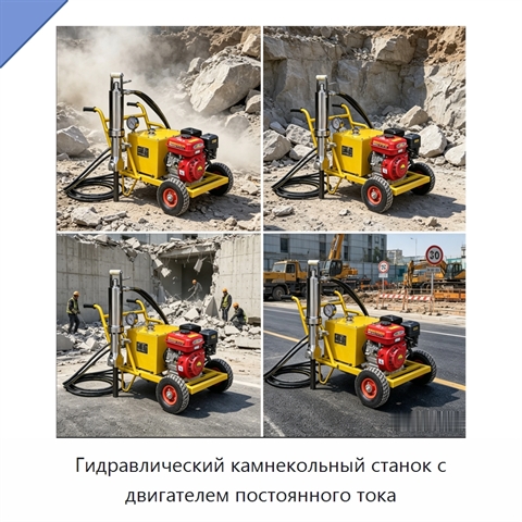 Гидравлический камнекольный станок с двигателем постоянного тока
