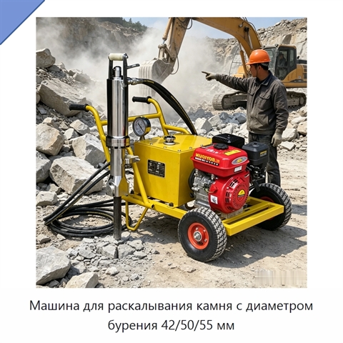 Машина для раскалывания камня с диаметром бурения 42/50/55 мм