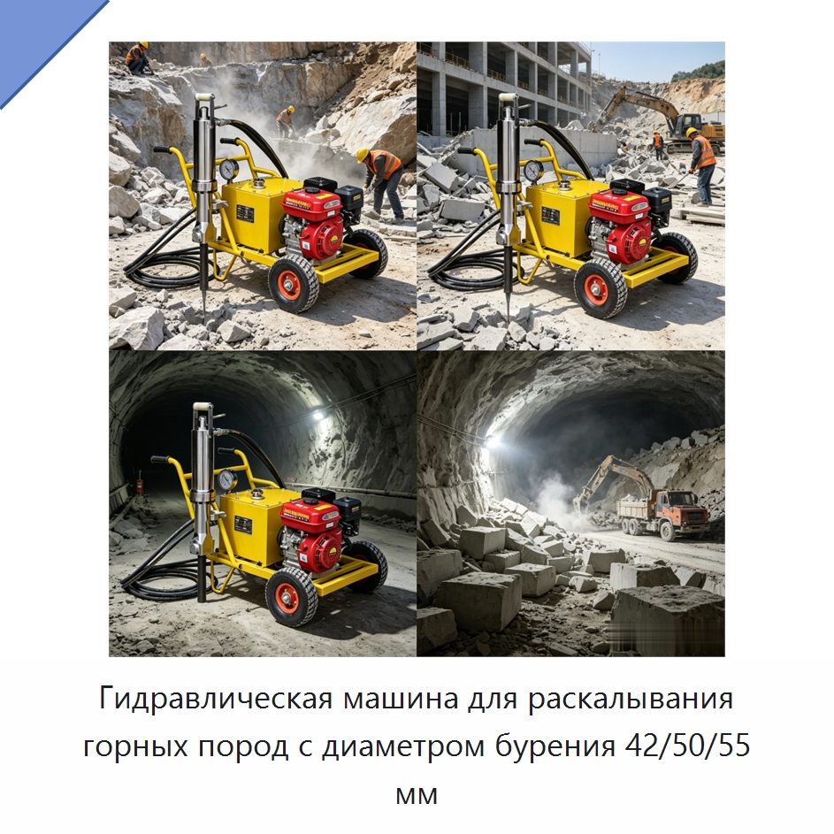 Гидравлическая машина для раскалывания горных пород с диаметром бурения 42/50/55 мм — Горнодобывающее оборудование
