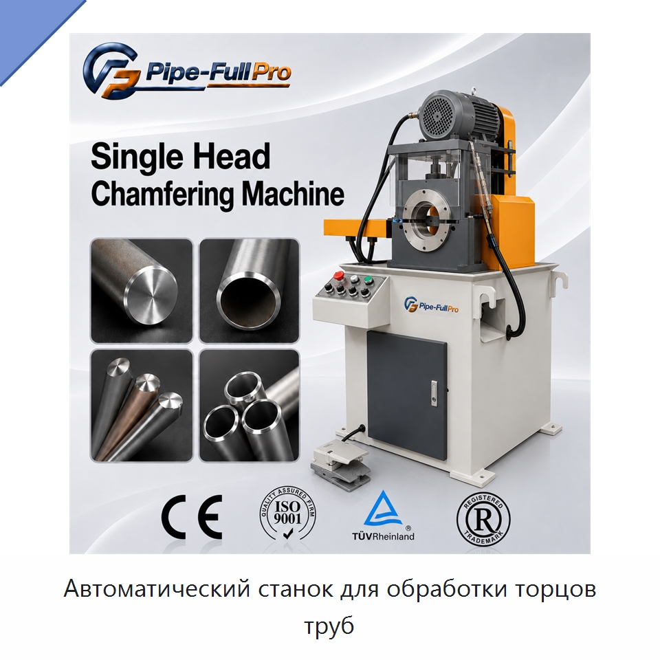 Автоматический станок для обработки торцов труб — Фаскоснимательный станок