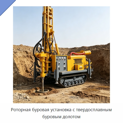 Роторная буровая установка с твердосплавным буровым долотом — Горнодобывающее оборудование