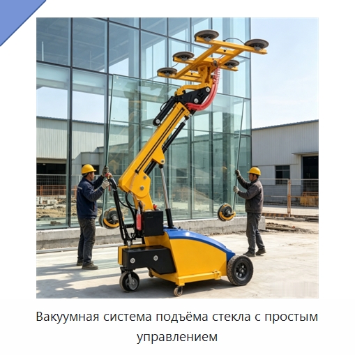 Вакуумная система подъёма стекла с простым управлением — Специальная строительная техника