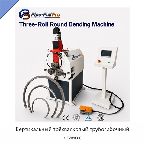 Вертикальный трёхвалковый трубогибочный станок