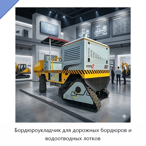Бордюроукладчик для дорожных бордюров и водоотводных лотков