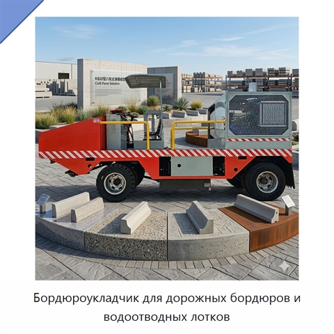 Бордюроукладчик для дорожных бордюров и водоотводных лотков