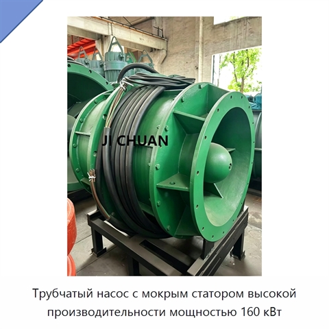 Трубчатый насос с мокрым статором высокой производительности мощностью 160 кВт