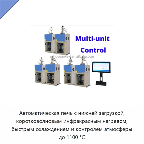Автоматическая печь с нижней загрузкой, коротковолновым инфракрасным нагревом, быстрым охлаждением и контролем атмосферы до 1100 °C