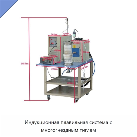 Индукционная плавильная система с многогнездным тиглем