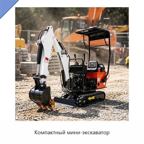Компактный мини-экскаватор