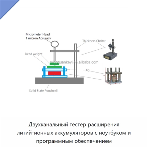 Двухканальный тестер расширения литий-ионных аккумуляторов с ноутбуком и программным обеспечением