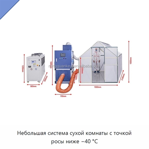 Небольшая система сухой комнаты с точкой росы ниже −40 °C