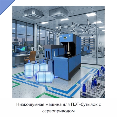 Низкошумная машина для ПЭТ-бутылок с сервоприводом