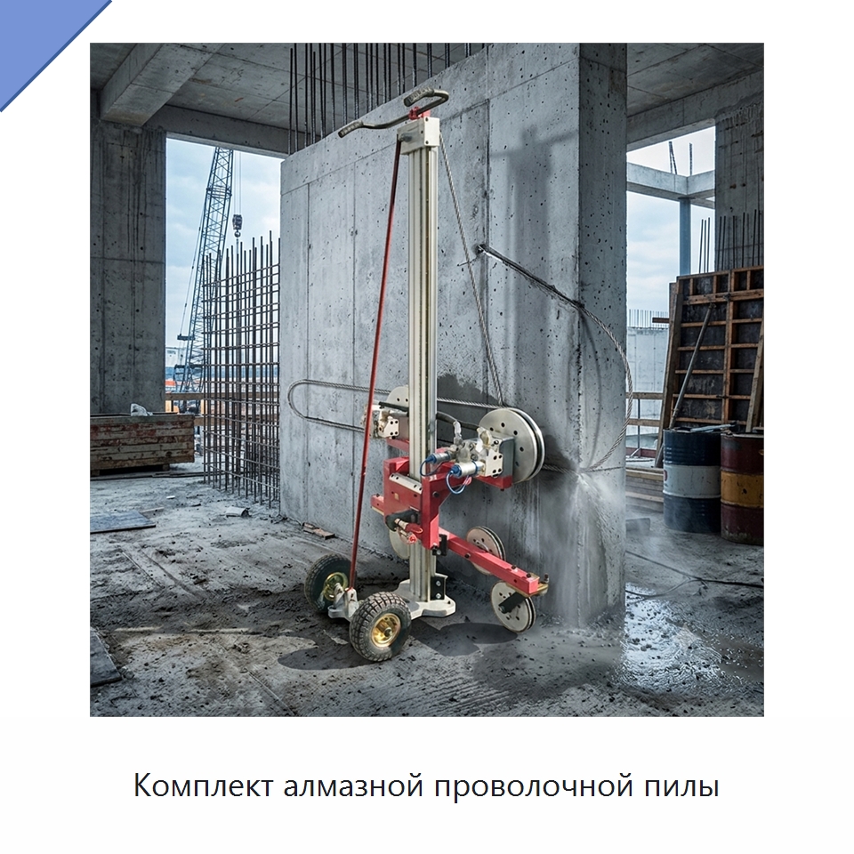 Комплект алмазной проволочной пилы — Дорожная техника