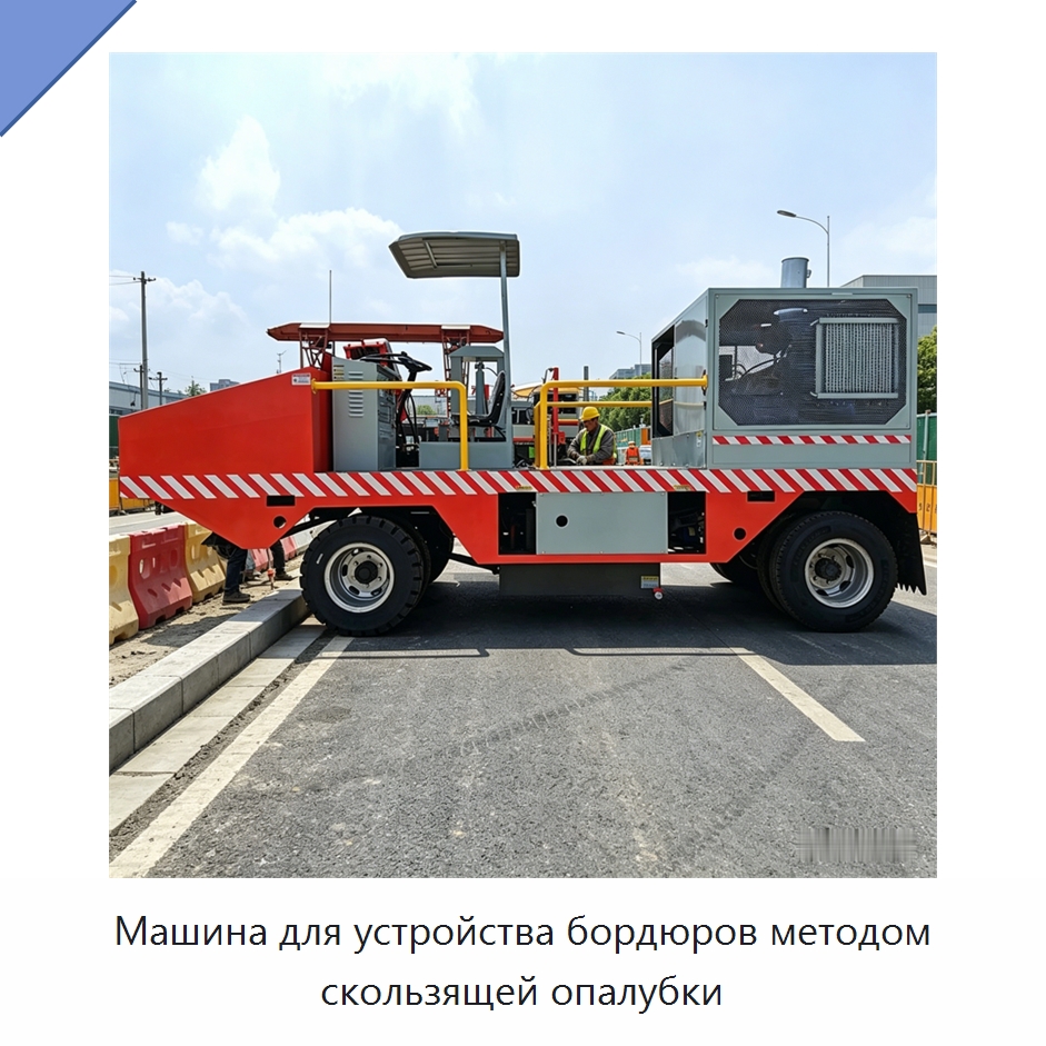 Машина для устройства бордюров методом скользящей опалубки — Дорожная техника