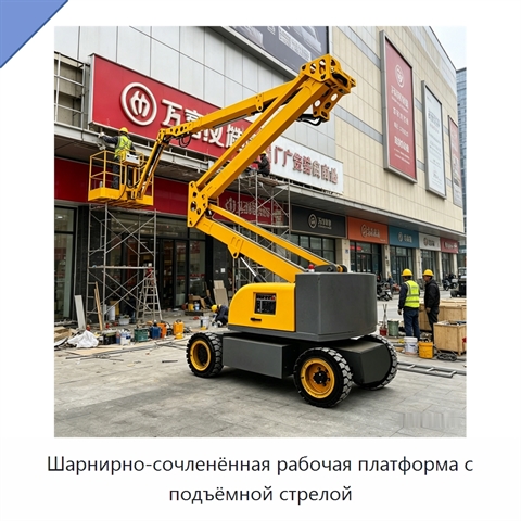 Шарнирно-сочленённая рабочая платформа с подъёмной стрелой