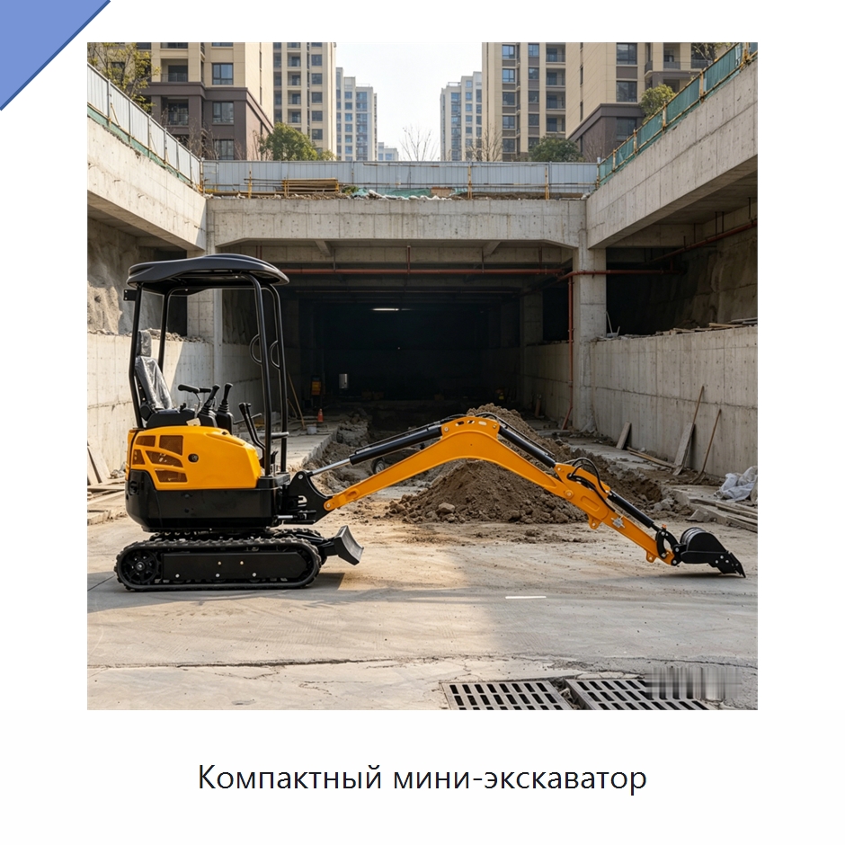 Компактный мини-экскаватор — Землеройная техника