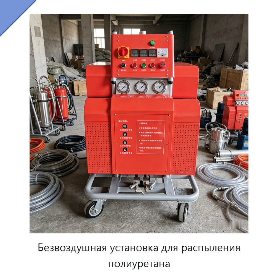 Безвоздушная установка для распыления полиуретана — Оборудование для производства пеноматериалов