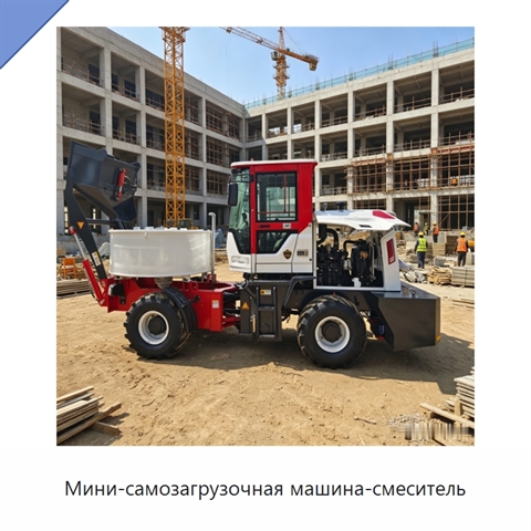 Мини-самозагрузочная машина-смеситель
