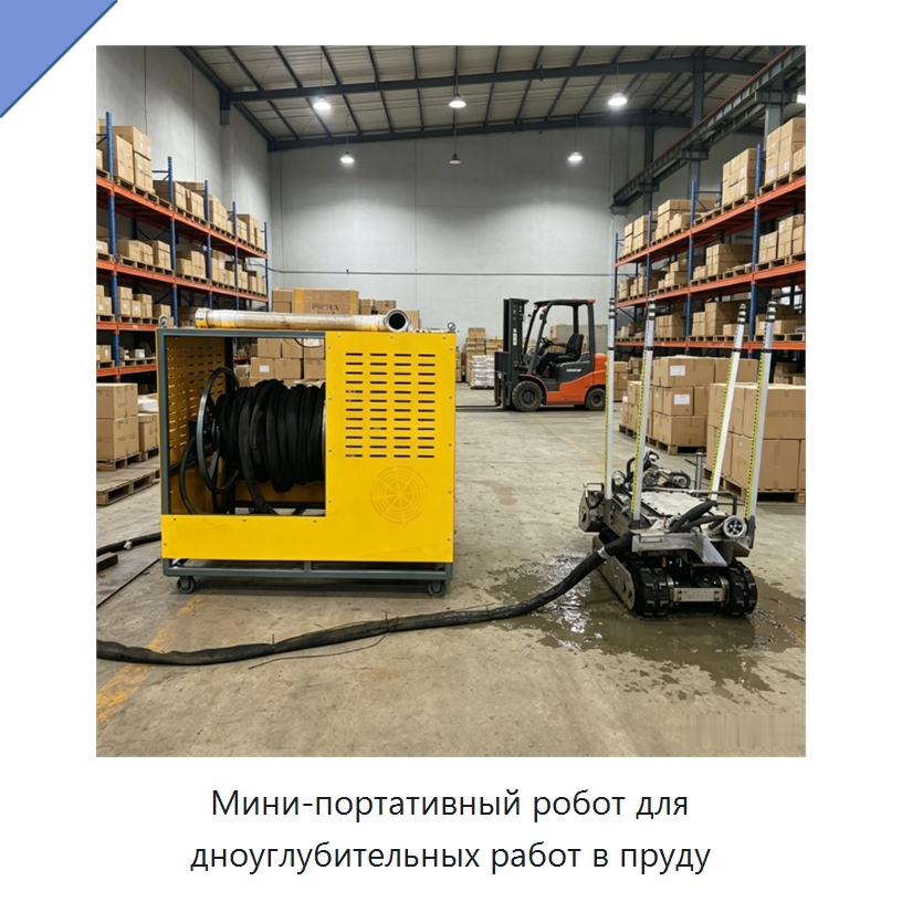 Мини-портативный робот для дноуглубительных работ в пруду — Специальные промышленные роботы