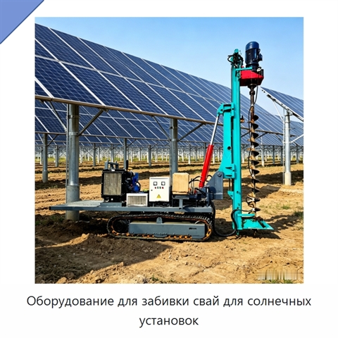 Оборудование для забивки свай для солнечных установок