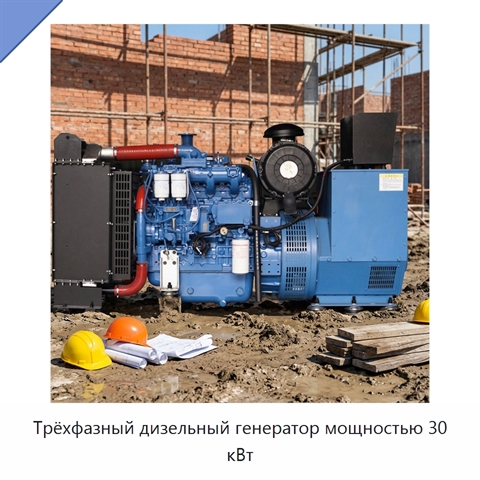 Трёхфазный дизельный генератор мощностью 30 кВт