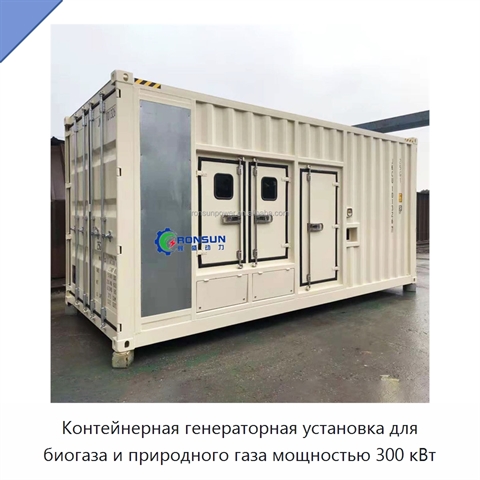 Контейнерная генераторная установка для биогаза и природного газа мощностью 300 кВт