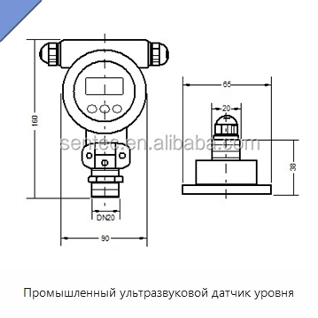 Промышленный ультразвуковой датчик уровня