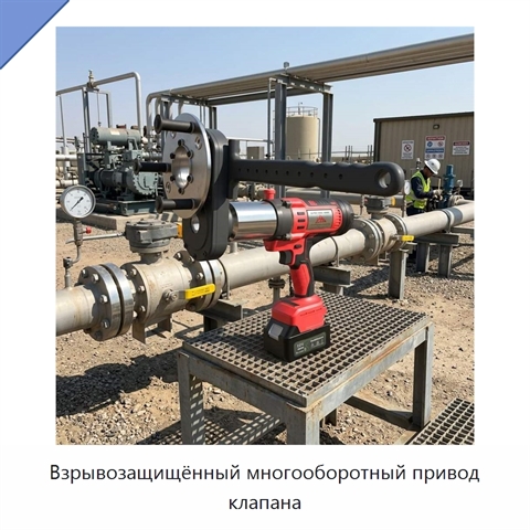 Взрывозащищённый многооборотный привод клапана