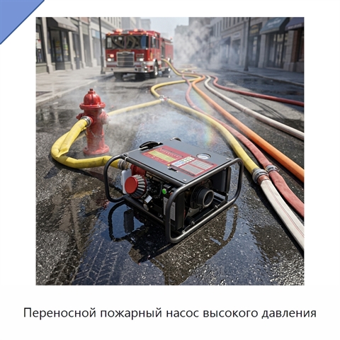 Переносной пожарный насос высокого давления