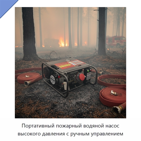 Портативный пожарный водяной насос высокого давления с ручным управлением