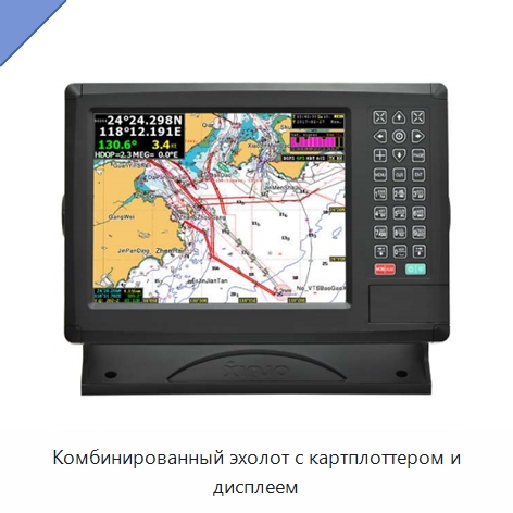 Комбинированный эхолот с картплоттером и дисплеем — Специальные судовые принадлежности