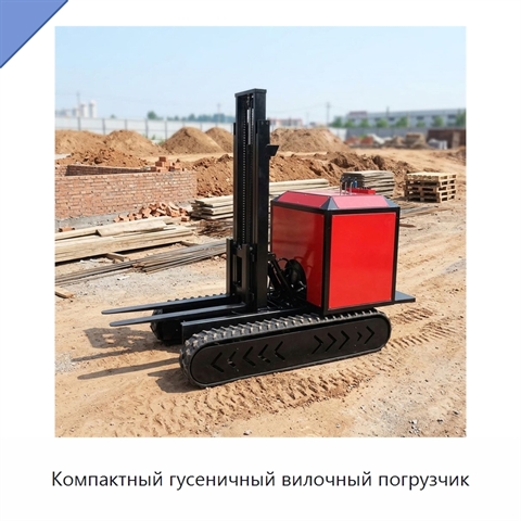 Компактный гусеничный вилочный погрузчик