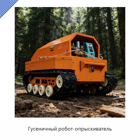 Гусеничный робот-опрыскиватель