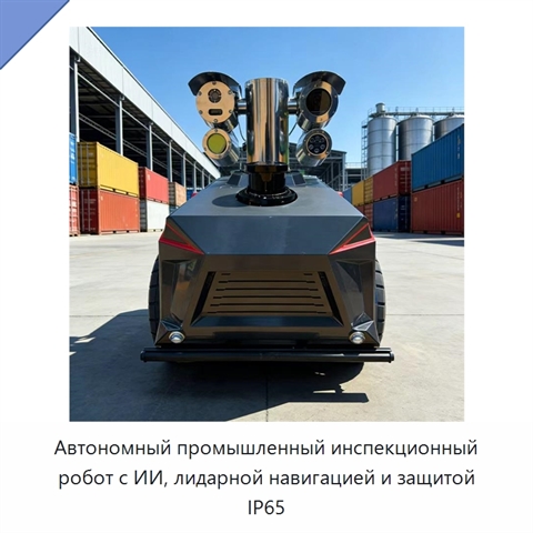 Автономный промышленный инспекционный робот с ИИ, лидарной навигацией и защитой IP65