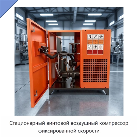 Стационарный винтовой воздушный компрессор фиксированной скорости