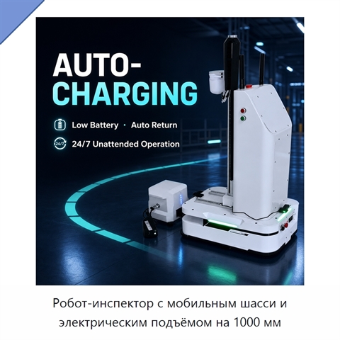 Робот-инспектор с мобильным шасси и электрическим подъёмом на 1000 мм