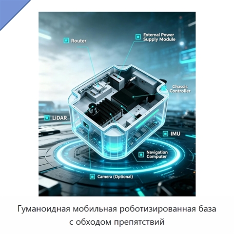 Гуманоидная мобильная роботизированная база с обходом препятствий