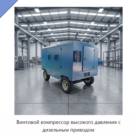 Винтовой компрессор высокого давления с дизельным приводом
