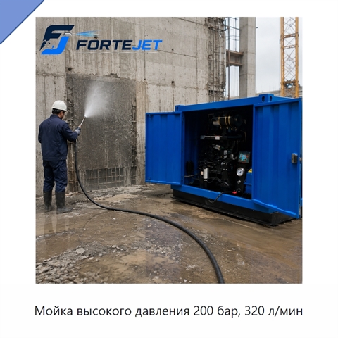 Мойка высокого давления 200 бар, 320 л/мин