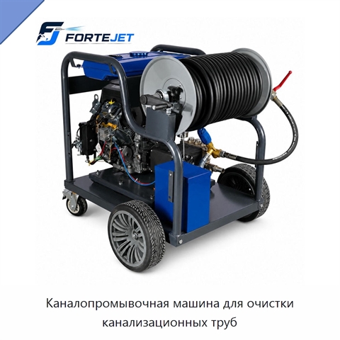 Каналопромывочная машина для очистки канализационных труб