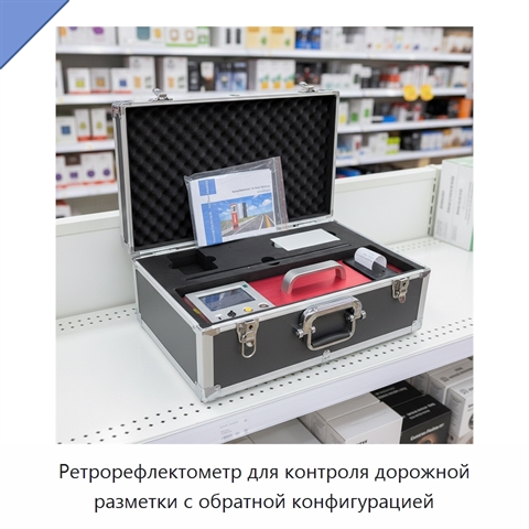 Ретрорефлектометр для контроля дорожной разметки с обратной конфигурацией