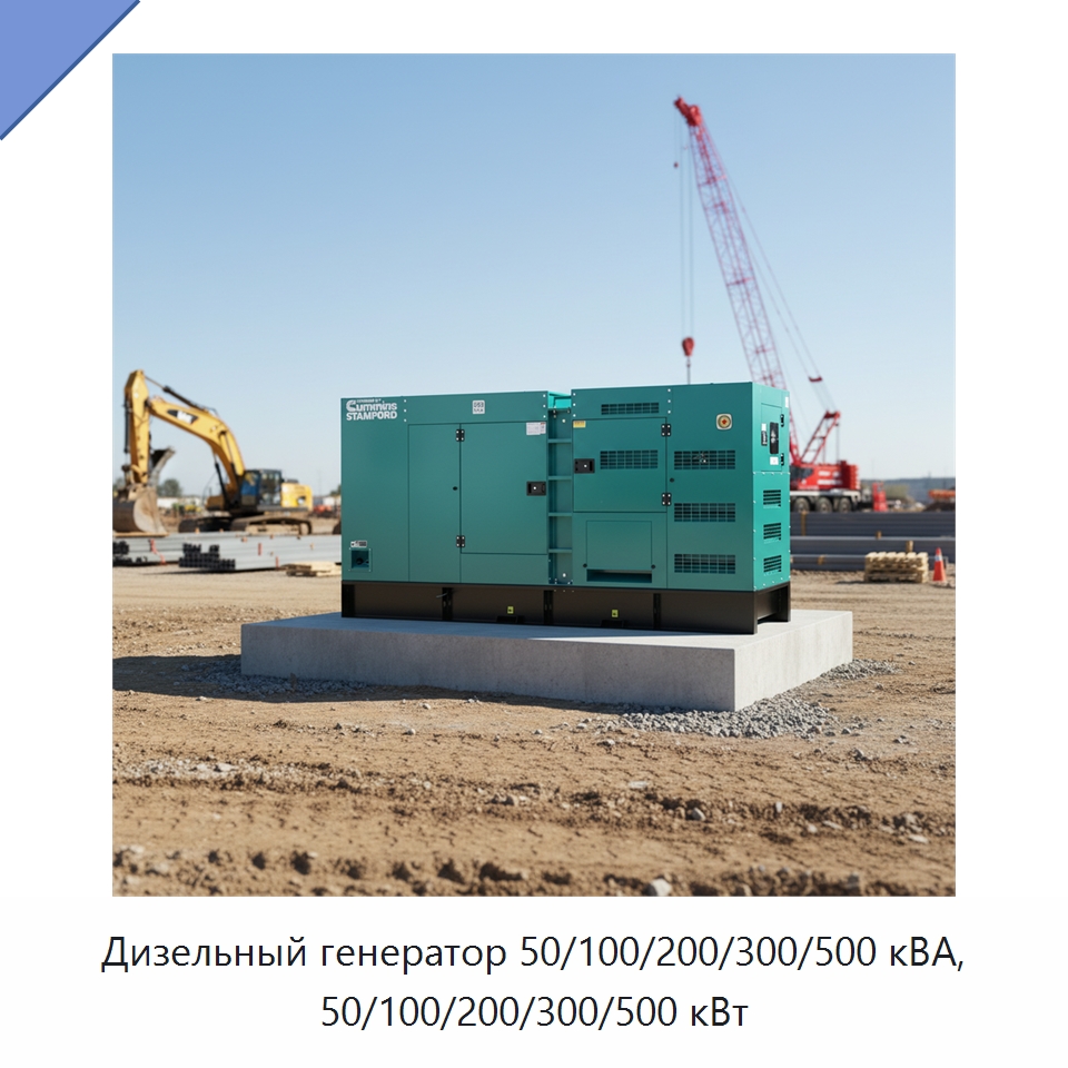 Дизельный генератор 50/100/200/300/500 кВА, 50/100/200/300/500 кВт — Дизельные генераторы
