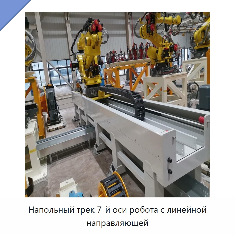 Напольный трек 7-й оси робота с линейной направляющей — Линейные направляющие