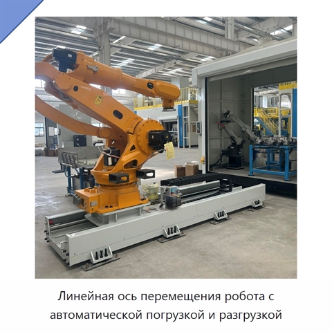 Линейная ось перемещения робота с автоматической погрузкой и разгрузкой